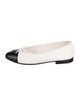 Chanel Interlocking CC Logo Leather Ballet Flats