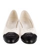 Chanel Interlocking CC Logo Leather Ballet Flats