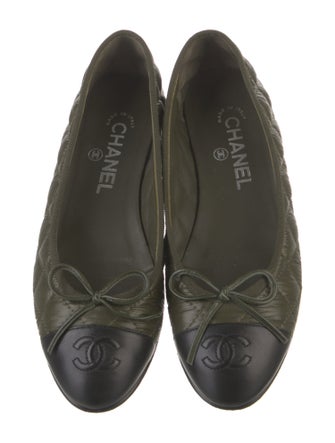 Chanel Interlocking CC Logo Nylon Ballet Flats