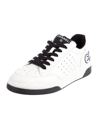 Chanel Interlocking CC Logo Leather Sneakers