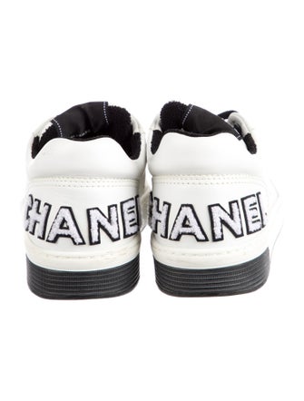 Chanel Interlocking CC Logo Leather Sneakers