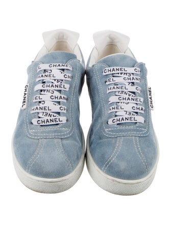 Chanel Interlocking CC Logo Suede Sneakers