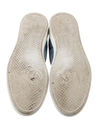 Chanel Interlocking CC Logo Suede Sneakers