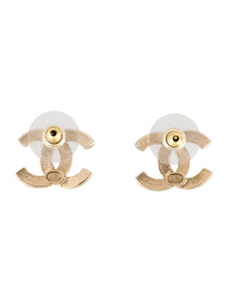 Chanel Strass & Faux Pearl CC Stud Earrings
