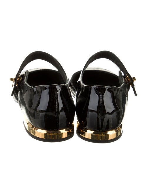 Chanel Interlocking CC Logo Leather Mary Jane Flats