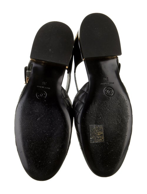 Chanel Interlocking CC Logo Leather Mary Jane Flats