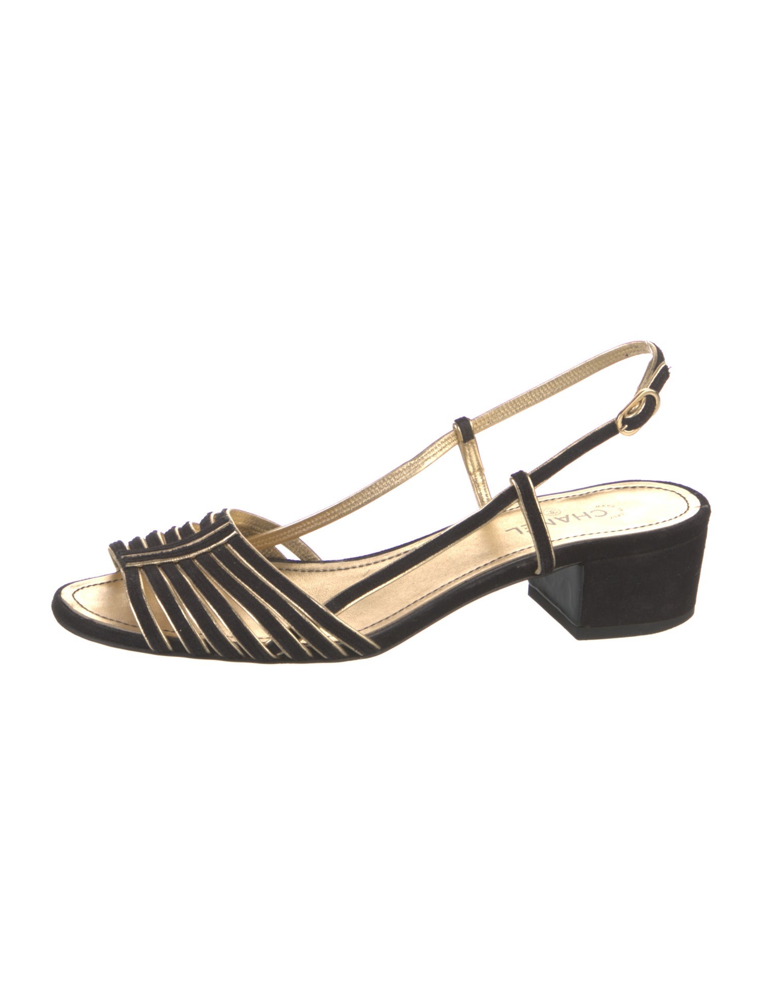 Chanel 2021 Interlocking CC Logo Slingback Sandals