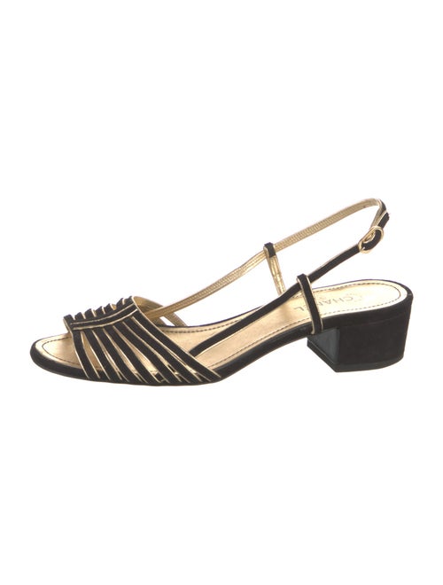 Chanel 2021 Interlocking CC Logo Slingback Sandals