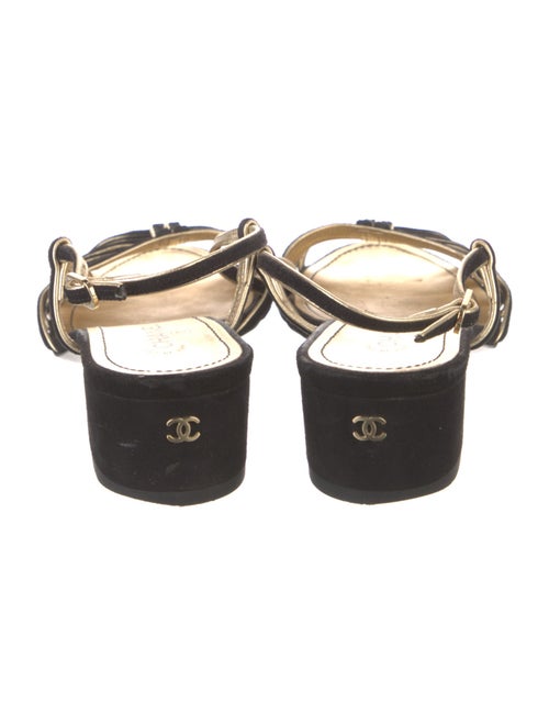 Chanel 2021 Interlocking CC Logo Slingback Sandals