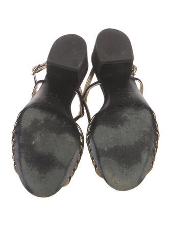 Chanel 2021 Interlocking CC Logo Slingback Sandals