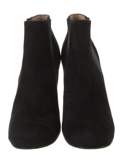 Chanel Interlocking CC Logo Suede Boots