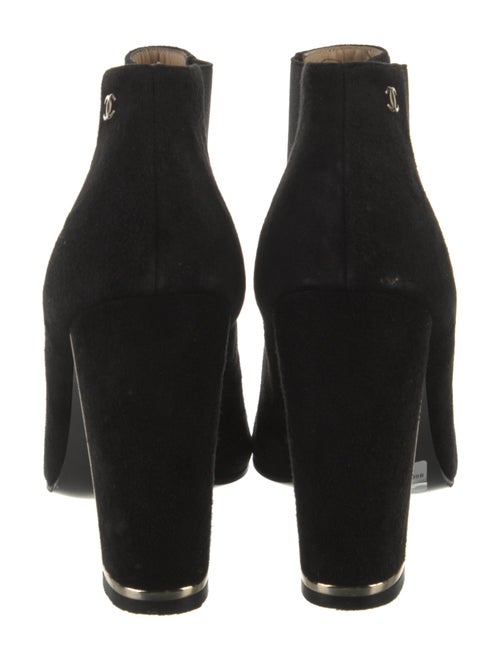 Chanel Interlocking CC Logo Suede Boots