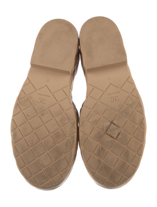 Chanel Interlocking CC Logo Leather Slides