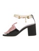 Chanel Interlocking CC Logo Bow Accents Sandals