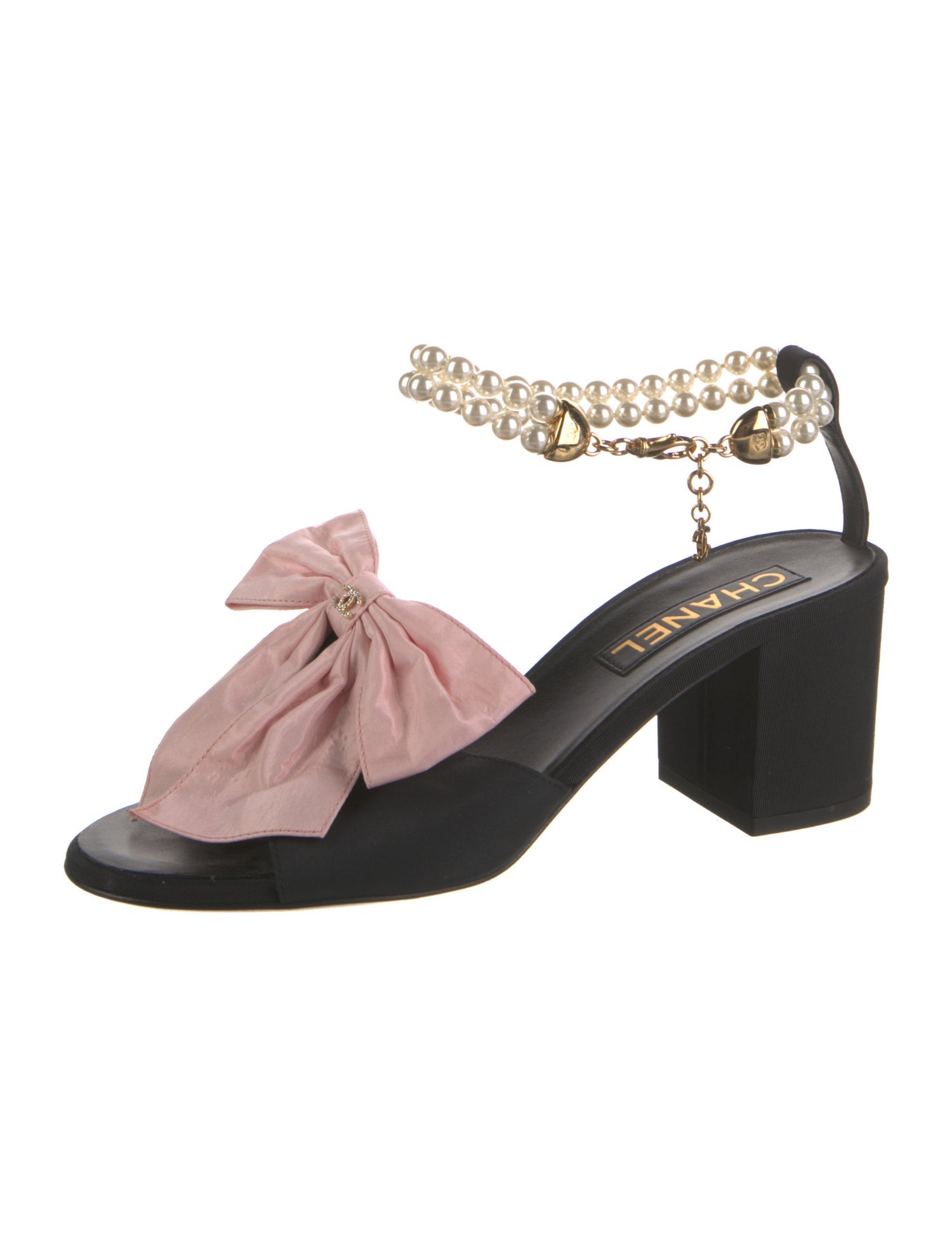Chanel Interlocking CC Logo Bow Accents Sandals