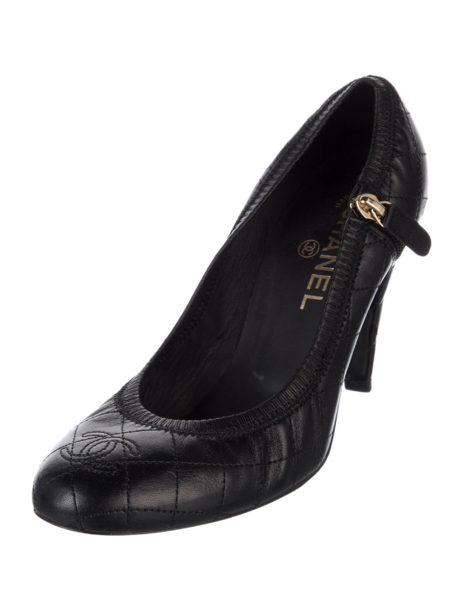 Chanel Interlocking CC Logo Lambskin Pumps