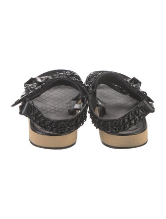 Chanel 2022 Interlocking CC Logo Slingback Sandals
