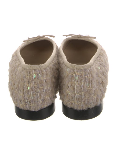 Chanel Interlocking CC Logo Tweed Ballet Flats