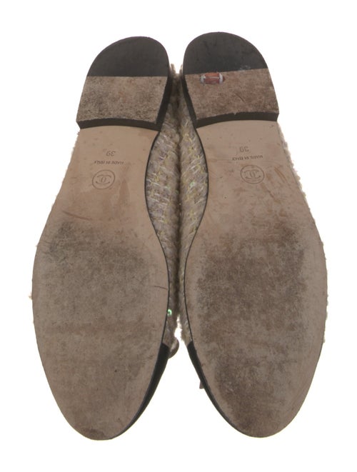 Chanel Interlocking CC Logo Tweed Ballet Flats