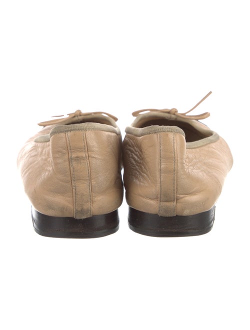 Chanel Interlocking CC Logo Leather Ballet Flats