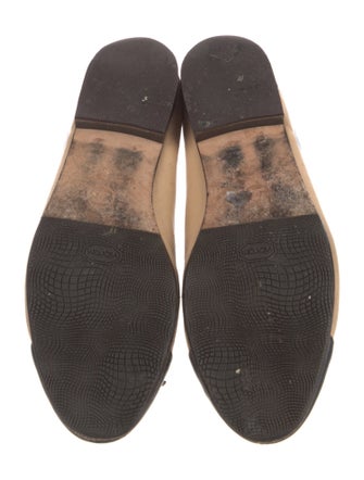 Chanel Interlocking CC Logo Leather Ballet Flats