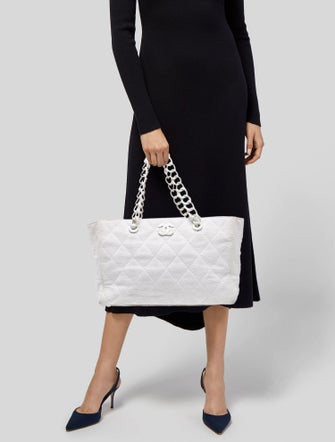 Chanel Raffia CC Tote