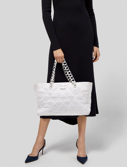 Chanel Raffia CC Tote