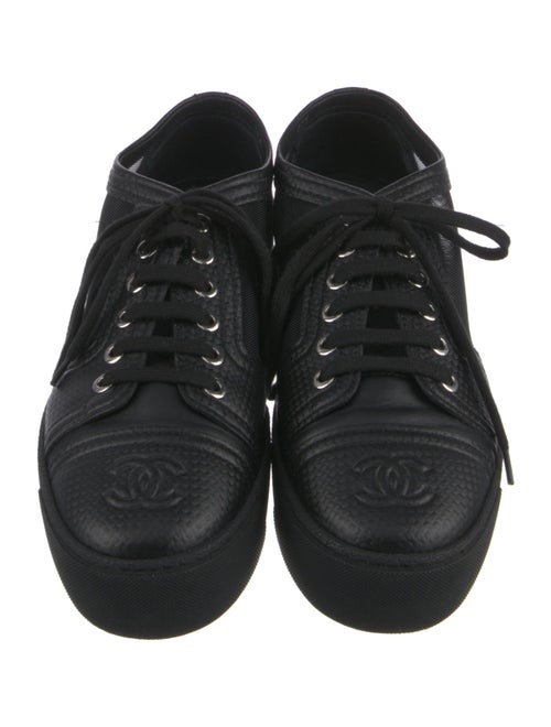 Chanel Interlocking CC Logo Leather Oxfords