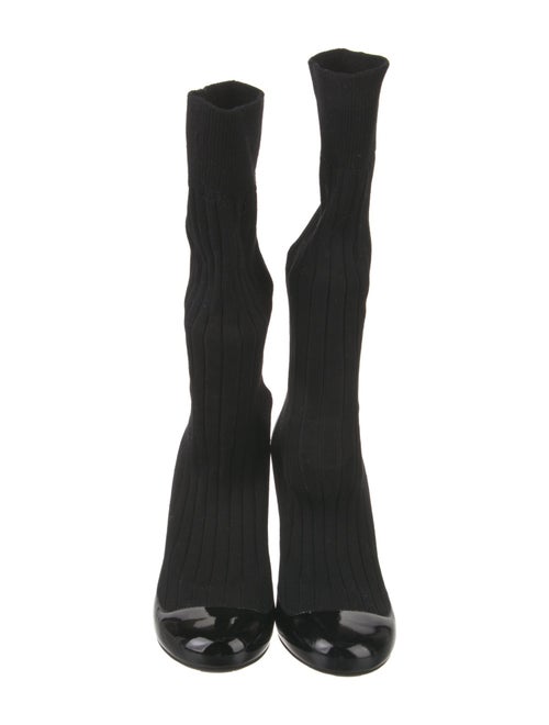 Chanel 2014 Interlocking CC Logo Sock Boots
