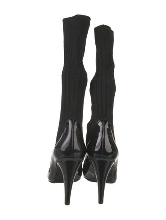 Chanel 2014 Interlocking CC Logo Sock Boots