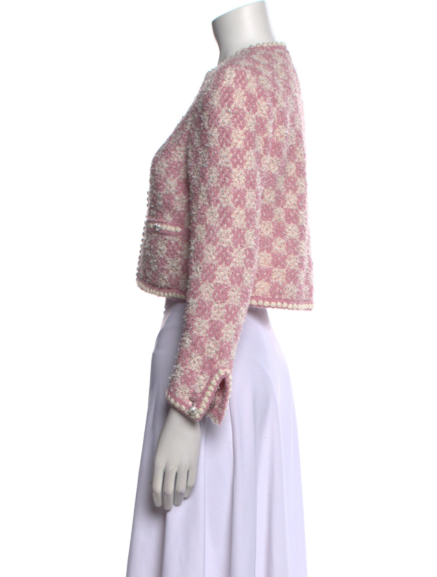 Chanel 2023 Plaid Print Sweater