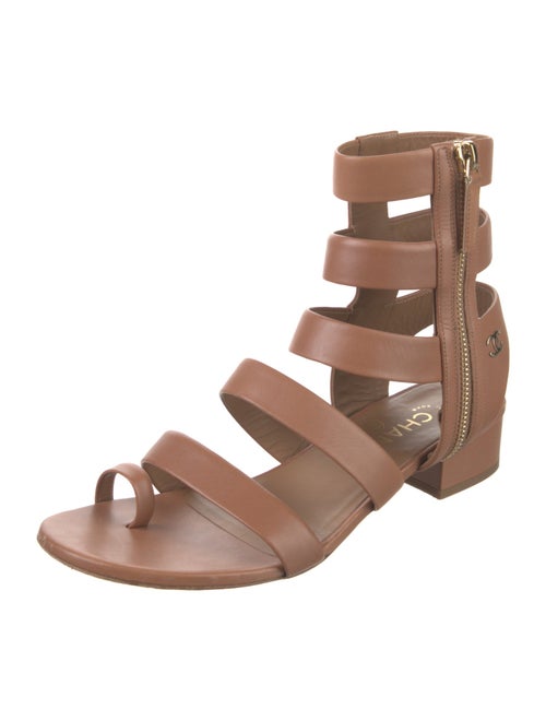 Chanel 2018 Interlocking CC Logo Gladiator Sandals