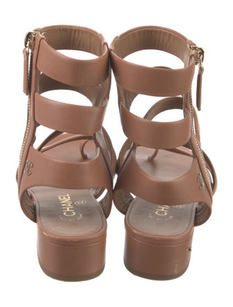 Chanel 2018 Interlocking CC Logo Gladiator Sandals