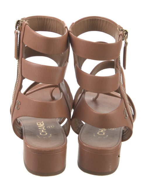 Chanel 2018 Interlocking CC Logo Gladiator Sandals