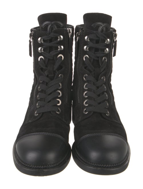 Chanel 2018 Interlocking CC Logo Combat Boots