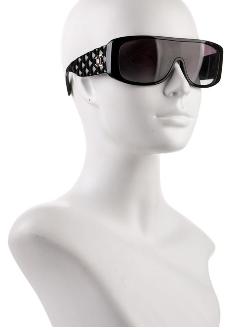 Chanel Interlocking CC Logo Shield Sunglasses