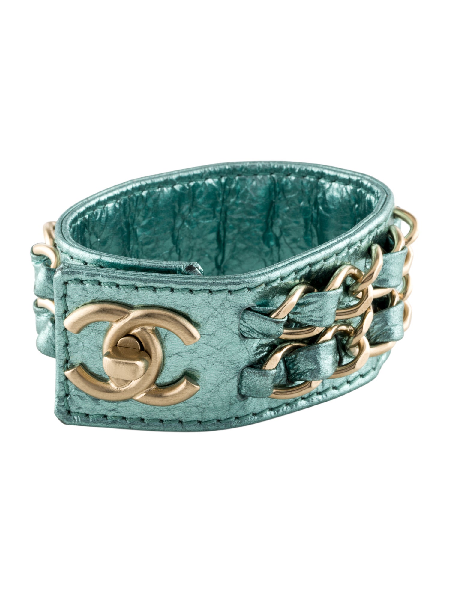 Chanel Leather CC Turnlock Bracelet