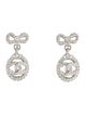 Chanel Strass CC Bow Drop Earrings