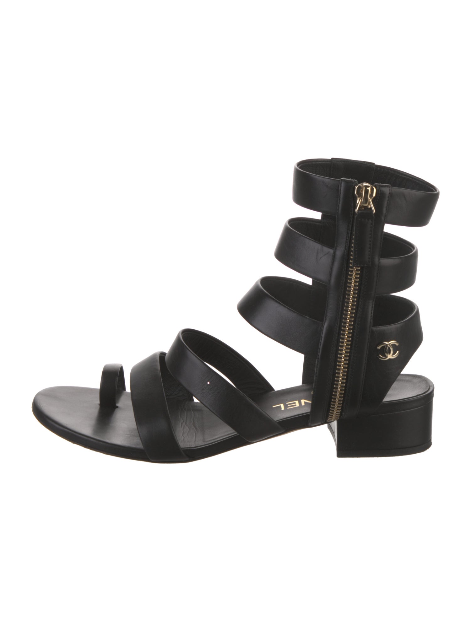 Chanel 2018 Interlocking CC Logo Gladiator Sandals
