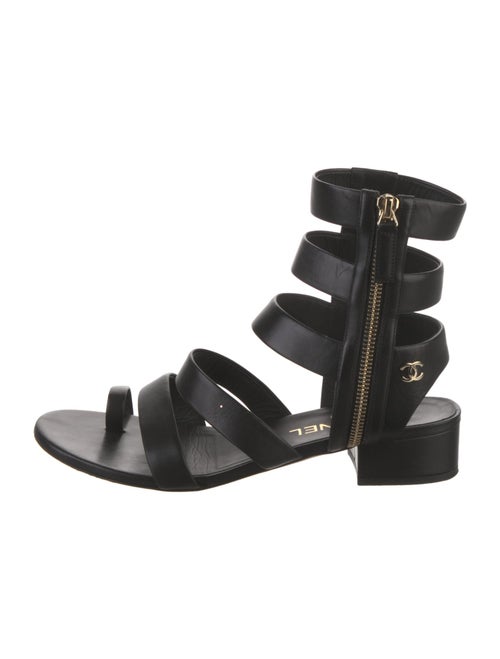 Chanel 2018 Interlocking CC Logo Gladiator Sandals