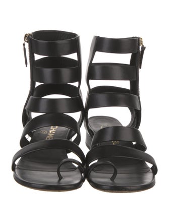 Chanel 2018 Interlocking CC Logo Gladiator Sandals