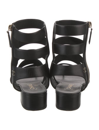 Chanel 2018 Interlocking CC Logo Gladiator Sandals