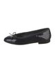Chanel Interlocking CC Logo Patent Leather Ballet Flats