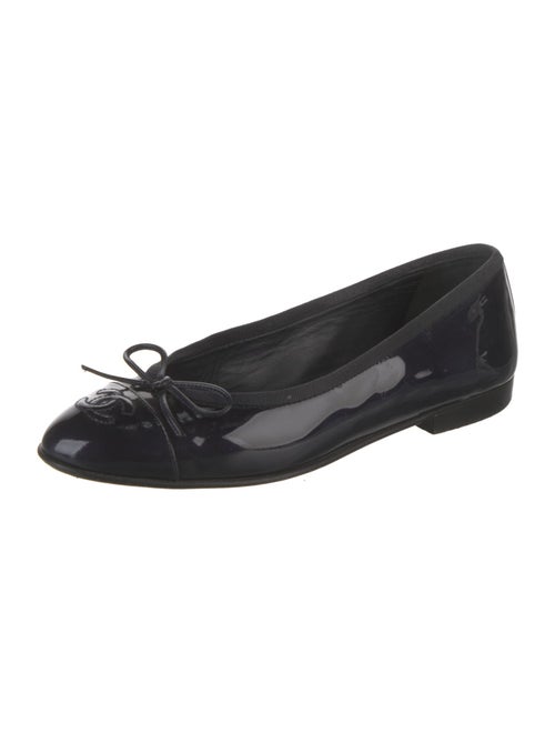 Chanel Interlocking CC Logo Patent Leather Ballet Flats