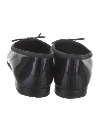 Chanel Interlocking CC Logo Patent Leather Ballet Flats