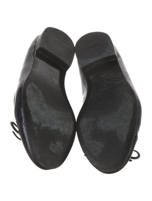 Chanel Interlocking CC Logo Patent Leather Ballet Flats