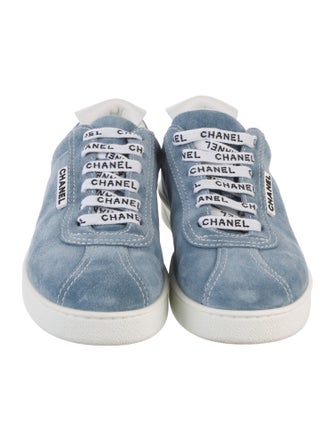Chanel Interlocking CC Logo Suede Sneakers