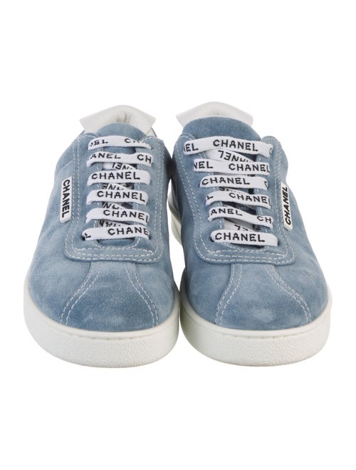 Chanel Interlocking CC Logo Suede Sneakers