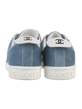 Chanel Interlocking CC Logo Suede Sneakers