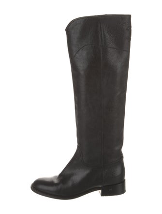 Chanel Interlocking CC Logo Leather Riding Boots